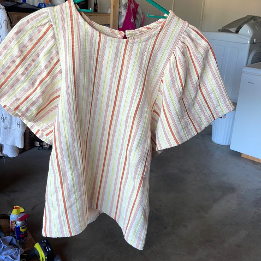 Madewell blouse, multi colors, size small